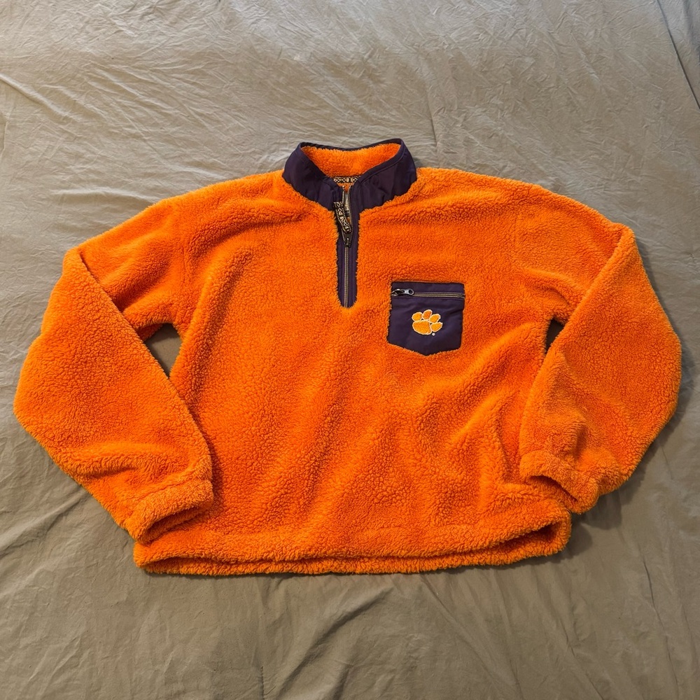 Clemson‎ Tigers Summit Sportswear Soft Sherpa 1/4 Zip Jacket Women’s Large